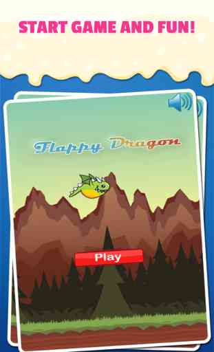 Flappy Dragón: En Montaña Ciudad enojado dragón vuela Aventura evitar obstáculos 1