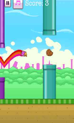 Flying Rainbow Dog & Bird - Fun Free Easy Physics Tap Jump 8-Bit Pixel Adventure For Kids 1