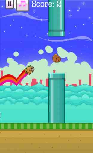 Flying Rainbow Dog & Bird - Fun Free Easy Physics Tap Jump 8-Bit Pixel Adventure For Kids 2
