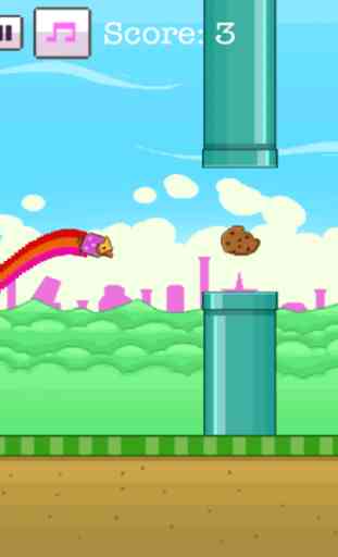 Flying Rainbow Dog & Bird - Fun Free Easy Physics Tap Jump 8-Bit Pixel Adventure For Kids 3