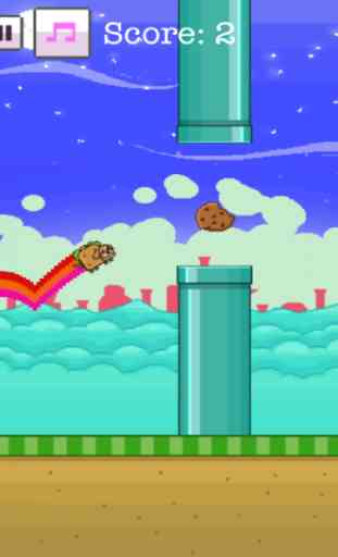 Flying Rainbow Dog & Bird - Fun Free Easy Physics Tap Jump 8-Bit Pixel Adventure For Kids 4