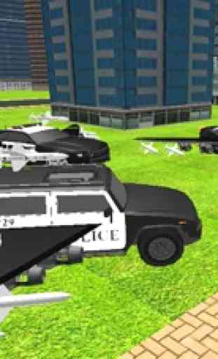 Volar conductor del coche policía 3D - Chasing imprudente de la mafia del gángster Auto 2