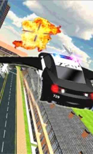 Volar conductor del coche policía 3D - Chasing imprudente de la mafia del gángster Auto 4