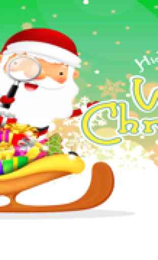 Búsqueda de objetos ocultos: Navidad blanca Santa Claus misterioso objeto : Hidden Objects : White Christmas 1