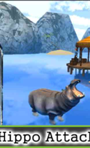hambriento hipopótamo atacar 1