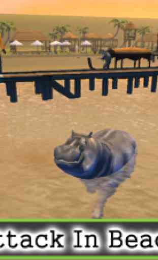 hambriento hipopótamo atacar 4