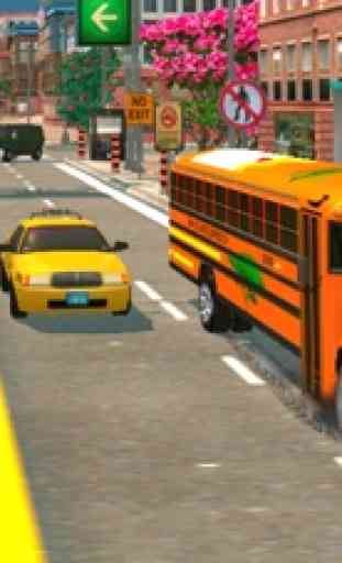 High School bus driving-parking simulator 3D 3