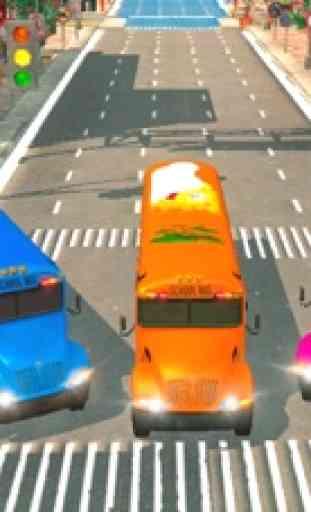 High School bus driving-parking simulator 3D 4