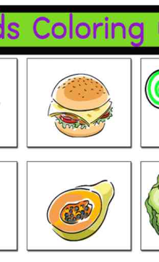 Illustration of Foods And Sweets Coloring for Kids 4