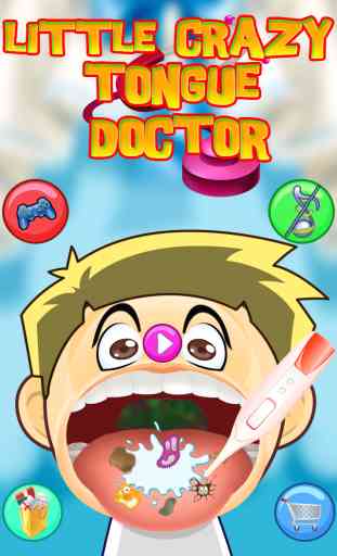 Poco Locos Lengua, Dentista (dientes) y Cara doctor (dr) - Diversión Juegos para niños 1