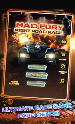 Mad Furia Camino de la Noche Raza (Mad Fury Night Road Race) - Velocidad Max Subidón de Adrenalina Armadura Juego de Carreras 1