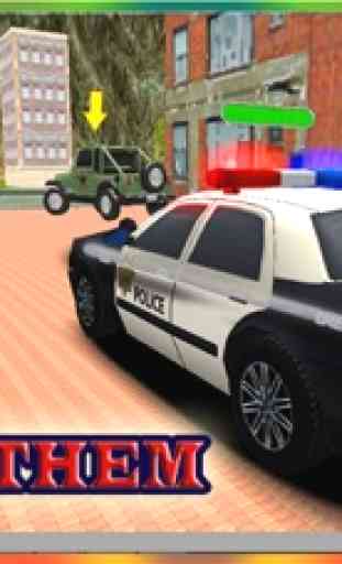 Coche de policía Crimen de Chase 2016 - imprudente mafia Persecución en el asfalto que compite con el Real Policial de conducción con luces y sirenas 2