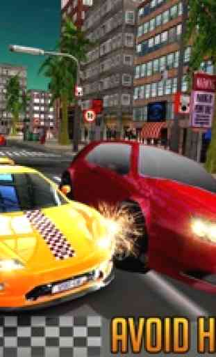 Real Crazy taxi driver 3D simulator free 2016: Drive sports cab in modern city 4