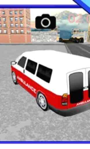 Rescue Ambulance Driver 3d simulator - On duty Paramedic Emergency Parking, City Driving Reckless Racing Adventure 2