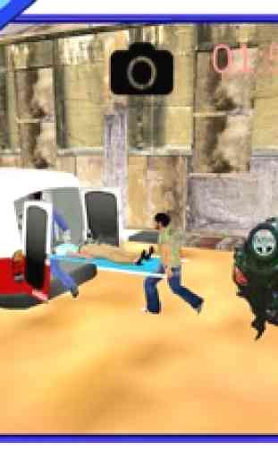 Rescue Ambulance Driver 3d simulator - On duty Paramedic Emergency Parking, City Driving Reckless Racing Adventure 4