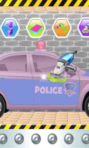 Salón de lavado de coches policía limpieza & simulador de lavado 4