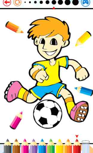 Fútbol fútbol Coloring Book - Deporte dibujo y la pintura para el cabrito juego libre buen color de alta definición 2