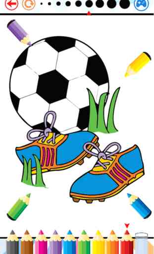 Fútbol fútbol Coloring Book - Deporte dibujo y la pintura para el cabrito juego libre buen color de alta definición 3