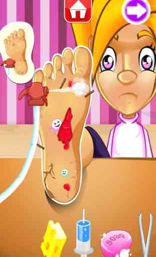 Lesiones del pie Scary - Clínica de la muchacha 1