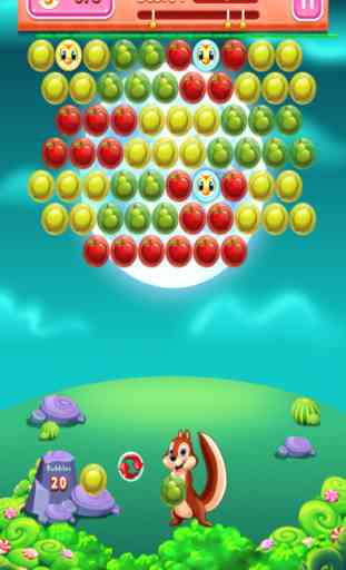 Ardilla Pop Bubble Shooter Frutas Saga: Match 3 Alta Definición Juego Gratis 1