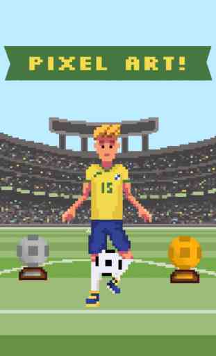 Súper Fútbol - Campeón del Mundo Juego de Deportes de 8 Bits de hacer malabares con el balón de fútbol 3