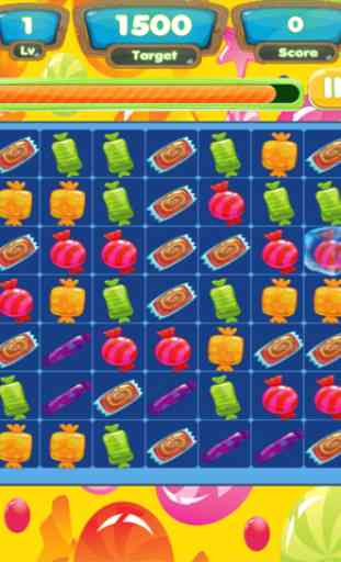 Taffy dulce Gummy jelly Match 3 Enlace Mania gratuita de juegos 4
