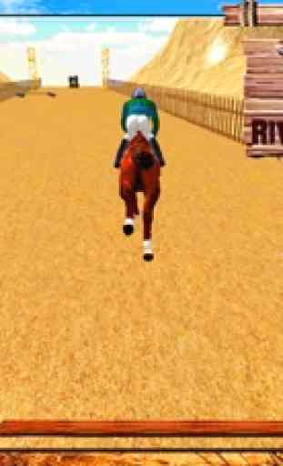Campeón de la carrera de caballos de Texas - simulado a caballo del jinete de caballo en West Haven Derby Race 2016 2