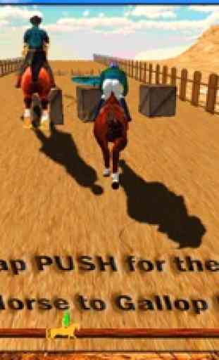 Campeón de la carrera de caballos de Texas - simulado a caballo del jinete de caballo en West Haven Derby Race 2016 4
