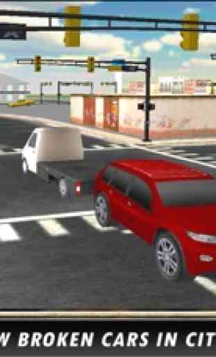 Tow camion conductor coche arreglar 3D simulador 4