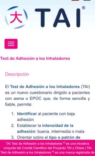 Cuestionario TAI Test de Adhesión a los Inhaladores 1