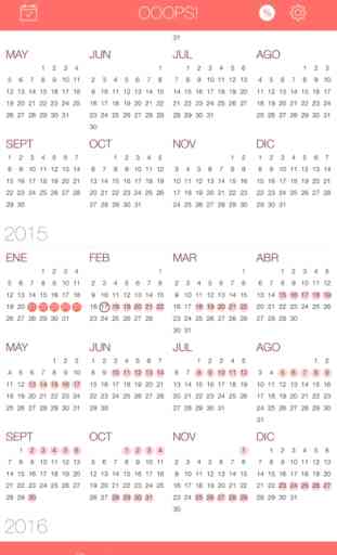 Calendario femenino Ooops!: calcula tu ovulación y ciclo mensual. Calcula tu ciclo menstrual con la calculadora del ciclo menstrual 1